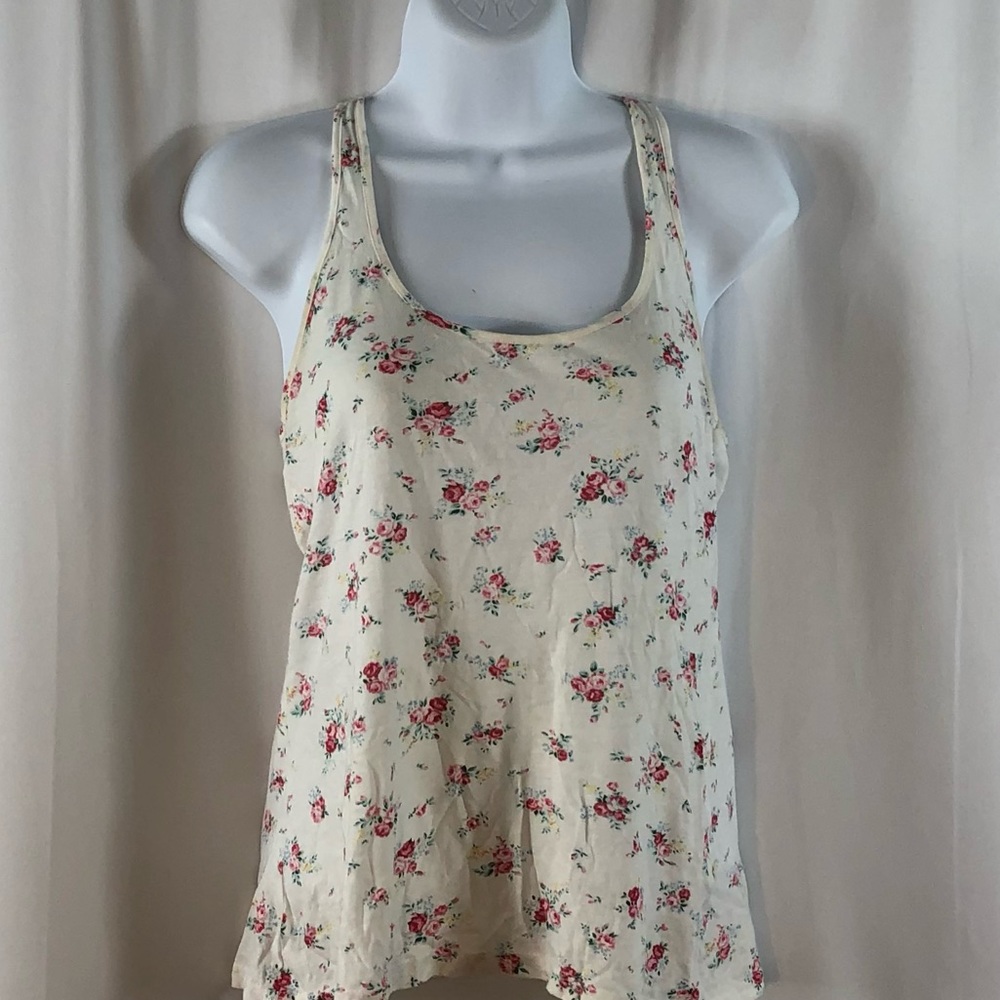 Terranova racerback knit rosebud tank top S